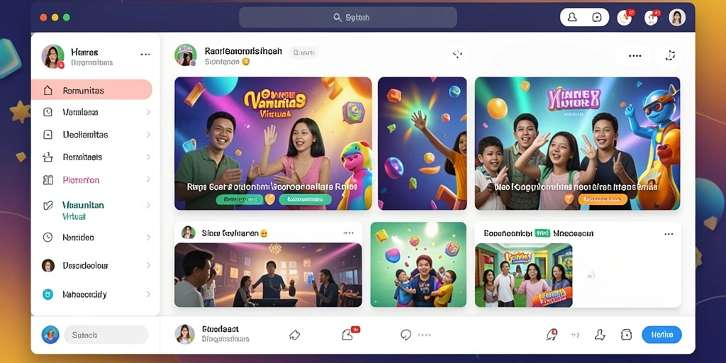 Fitur komunitas yang memungkinkan interaksi antar pemain secara real-time.