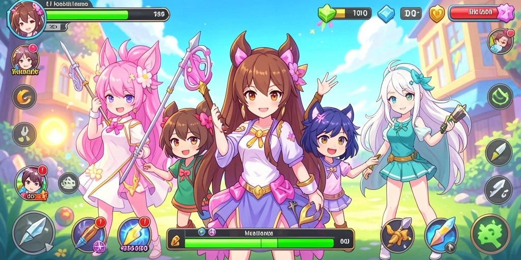 Screenshot dari interaksi sosial dalam game.